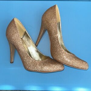 Gomax gold glitter, 4.25” heels